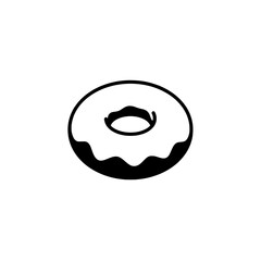 Donut Graphic: A simple, black and white graphic of a classic donut. The image captures the essence of a delicious treat.