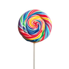 colorful lollipop isolated on white