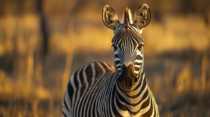Naklejka premium a zebra standing in the grass 