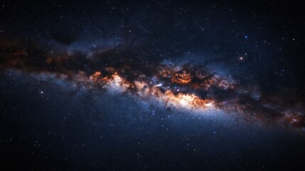 Fototapeta premium Milky Way galaxy cosmic dust space background, night sky, astronomy