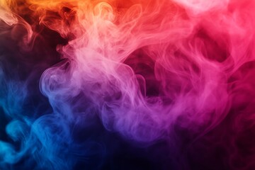 Obraz premium colorful smoke swirling against a dark background creating an abstract texture with vibrant blue pink and purple hues