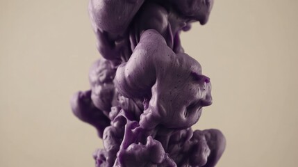 Abstract Purple Ink Swirl: A Study in Fluid Dynamics