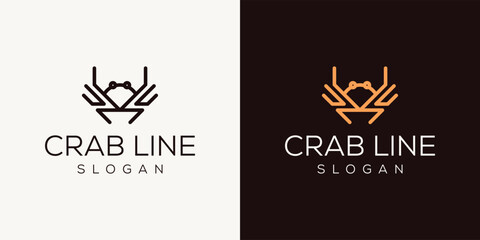 crab monoline logo design ideas