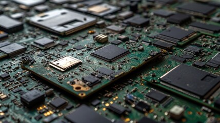 Close-up of Circuit Boards: A Technological Marvel
