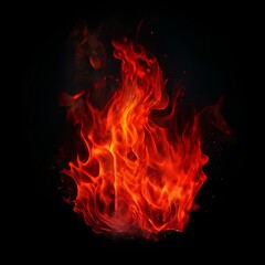 fire on black background
