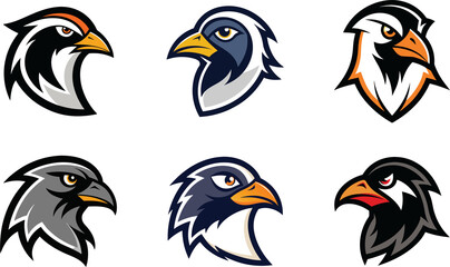 Fototapeta premium Auk head mascot logo design vector