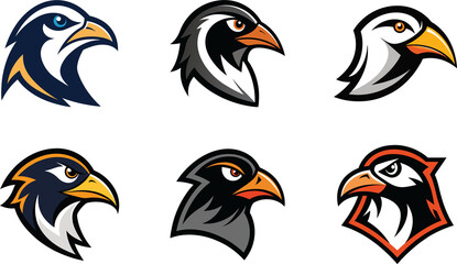 Fototapeta premium Auk head mascot logo design vector