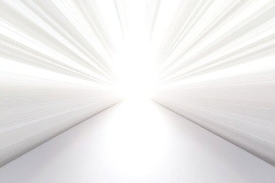 Abstract white tunnel effect.  A bright,  focused perspective,  radiating light