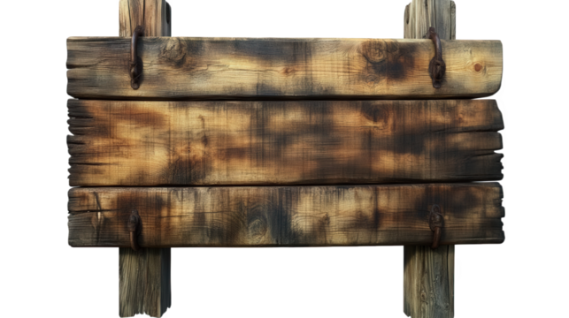old wooden sign