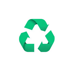 Obraz premium Glitched Recycling Symbol Green Arrows Environmental Conservation,