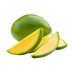 Sliced green mango