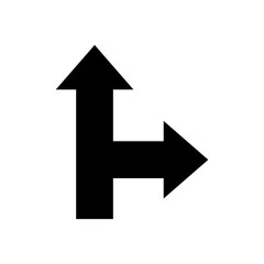 two way road direction arrow sign