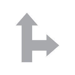two way road direction arrow sign