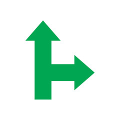 two way road direction arrow sign