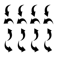 set of curve arrows