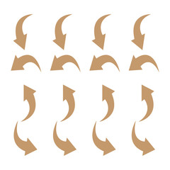 set of curve arrows