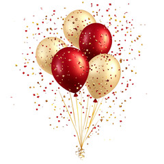 Festive Balloons Red Gold Celebration Party,
