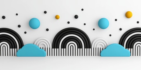 Obraz premium Colorful abstract design studio digital art modern eye-level vibrant composition for creative spaces