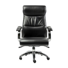 Office Chair front view full length isolate on transparency background