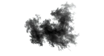 Black Smoke Swirl with Dramatic Dispersion