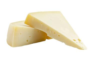 High-Quality Provolone Cheese Slice for Italian Cuisine Isolated on Transparent Background