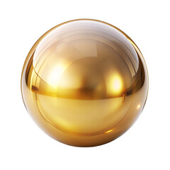 Gold Sphere, Shiny, 3D Render
