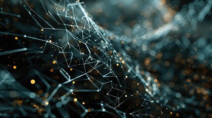 Abstract picture of colorful particle with sparkle electric style design connect become structure of energy represent connection of neuron in brain or atom between space with mysterious scene. AIG53.