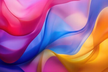 Fototapeta premium Abstract Shapes in Vivid Hues and Dynamic Composition with Soft Lighting