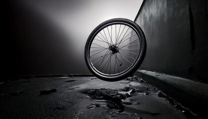 Obraz premium old bicycle wheel