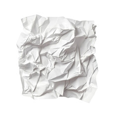 crumpled paper on white background