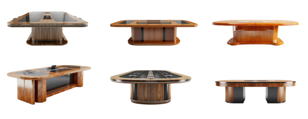 Conference Table front view full length isolate on transparency background