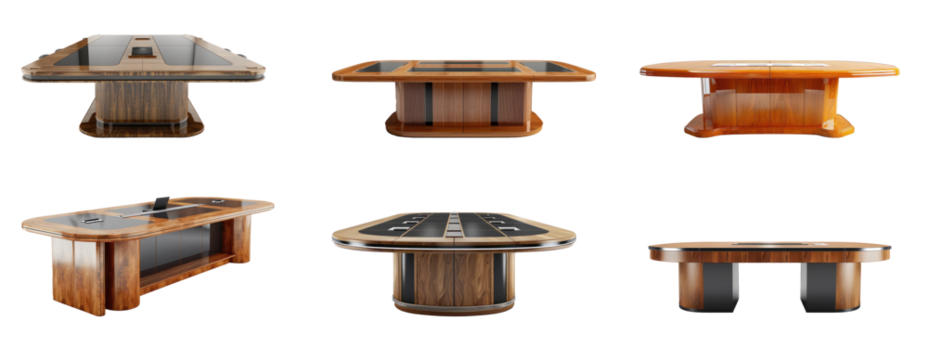 Conference Table front view full length isolate on transparency background