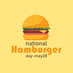 Vector graphic of National Hamburger Day ideal for National Hamburger Day celebration.