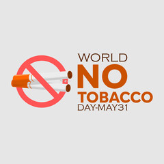 Vector graphic of World No-Tobacco Day ideal for World No-Tobacco Day celebration.