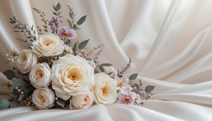 A luxurious floral arrangement featuring intricately detailed blooms in a very elegant setting