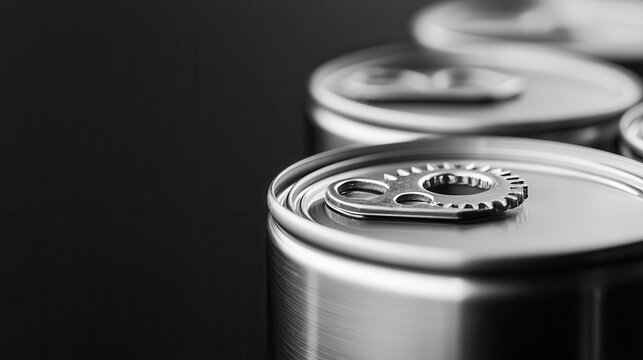 Macro shot of the can seamer s gears, precisely folding and sealing the metal lids