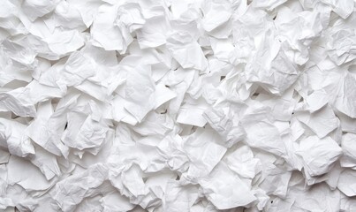 Obraz premium Crumpled White Tissue Paper Background Texture for Creative Projects and Design Uses in Minimalist and Contemporary Styles