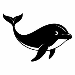 Clean Whale Vector Silhouette