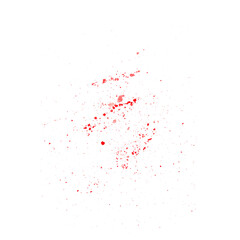 Red watercolor splatter on transparent background