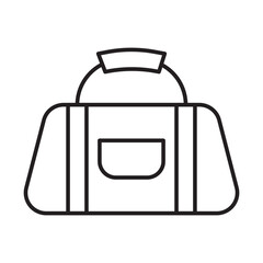 Gym Bag Vector Line Icon Design