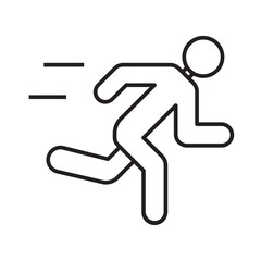 Running Icon Vector Line Icon Design