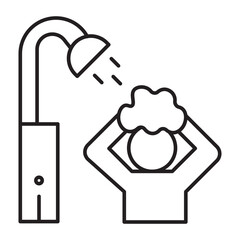 Shower Icon Vector Line Icon Design