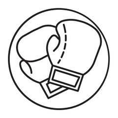 Boxing Gloves Vector Line Icon Design