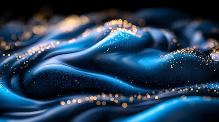 Obraz premium Abstract Blue and Turquoise Halftone Lines on Dark Background