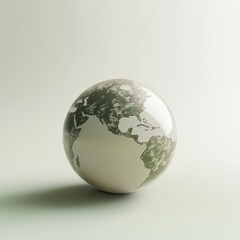 Fototapeta premium a glass globe with a map of the world 