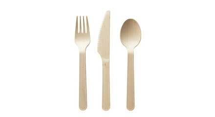 Wooden Cutlery Set PNG.