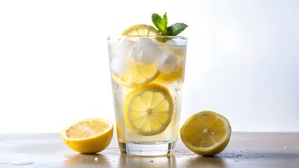 Fototapeta premium lemonade with lemon