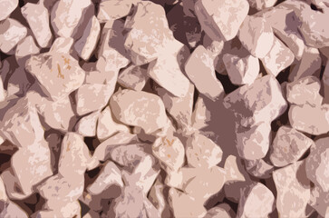 crush stones watercolor art and illustration.