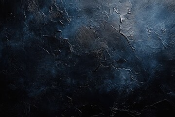 Dark, textured surface with deep blue tones.  Detailed, dramatic surface with mottled, rugged appearance