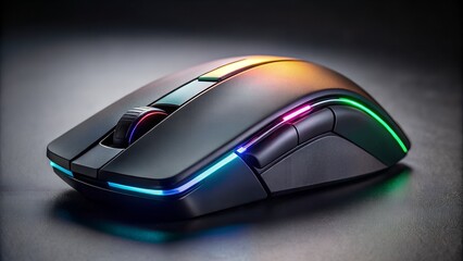 computer mouse on a black background